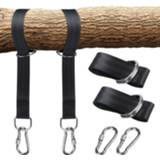 Outdoor Hammock Special Thick Swing Rope With Safety Lock Buckle Hook Extra Long Shoulder Strap Swing Rope Without Drilling