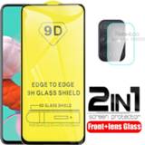 👉 Cameralens 2 in 1 9D camera lens protective glass For samsung Galaxy a51 a71 a515F a715F a 51 71 armor safety screen protector tremp Flim
