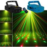 👉 AUCD Mini Portable Remote Red Green Meteor Shower Projector Laser Light DJ Home Xmas Party Holiday Show LED Stage Lighting OI100