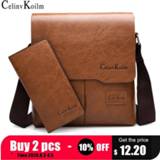 👉 Celinv Koilm Man Messenger Bag 2 Set Men Leather Shoulder Bags Business Crossbody Casual Bag Famous Brand ZH1505/8068