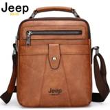 👉 Messenger bag leather JEEP BULUO Big Size Men Bags New Classic Crossbody Shoulder For 9.7' iPad High Quality Men's Tote Handbag