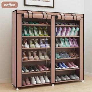 👉 Shoe Thick Non-woven Cloth Multi-layers Rack Dustproof Waterproof Creative Shoes Cabinet Storage DIY Organizer