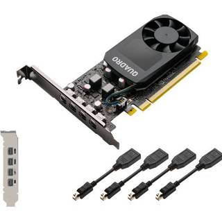 👉 Grafische kaart NVIDIA Quadro P620 v2 - 2 GB GDDR5 PCIe 3.0 x16 laag profiel 4 x Mini DisplayPort incl mini-DP naar DP adapters 3536403375553