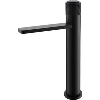 👉 Wastafelkraan zwart mat messing mengkraan zonder waste moro opbouw knop keramisch standaard perlator Boss & Wessing Moró Verhoogd 31.7 x 17.18 cm 8719304901518
