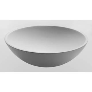 👉 Waskom wit Mat Cast Marble rond zonder waste pro Arcqua Prince Opbouw 38x14 cm 8720104401153