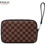 Clutch large VICUNA POLO Brand Design Mens Wallet Capacity Plaid Handbag With Card Holder Purse Dropshipping