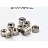 👉 Bearing steel 692ZZ 2*6*3mm free shipping 692 ABEC-5 10pcs Metal Sealed Mini / R-620ZZ chrome