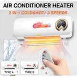 👉 Afstandsbediening 2000W Wall Mounted Air Cooler Conditioner Heater Fan Heating Cooling Room Bathroom Waterproof Remote Control Conditioning