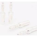 👉 Luidspreker zilver 8PCS without logo audio High quality Pure Silver Plated Banana Plug Speaker Cable Wire Connector