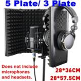 👉 Microphone 3 Plate Foldable Recording Wind Screen Board Sound-absorbing Cover Sound Insolation Shield