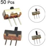 👉 Switch 50PCs 3mm,4mm High Knob Slide 2 Position 1P2T SPDT 3 Pin PCB Panel Toys Mini Vertical Toggle Sliding