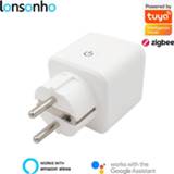 👉 Monitor Lonsonho Tuya ZigBee Smart Plug EU 16A Power Timer Socket Home Wireless Compatible Alexa Google Assistant