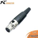 👉 Microphone small 1pc Mini XLR 3 4 5 Pin Female Plug Audio Connector MIC for Cable Soldering Straight