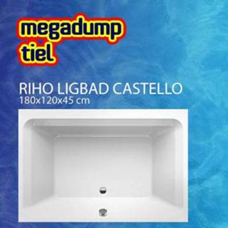 👉 Ligbad wit Riho Castello 180x120x45 cm