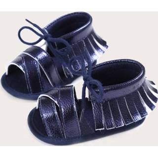 👉 Sandaal blauw baby's Vlak Baby sandaaltjes Rand