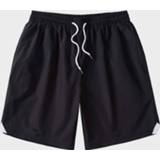 👉 Zwart katoenblends mannen Casual Geometrisch Mannenshort Koord