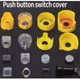 Switch Push button protective cover anti-missing elevator emergency stop 16/22mm accessory round warning ring