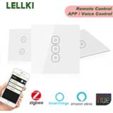 👉 Lichtschakelaar LELLKI Zigbee Smart Light Switch 10A EU Wall Touch Relay Zero Line Remote Control Wireless Alexa Hue SmartThings