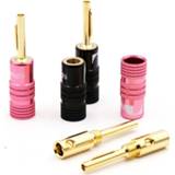 👉 Luidspreker goud 24K Gold plated Hot New Nakamichi Speaker cable Banana Plugs Connectors