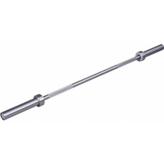 👉 Halterstang zilver staal stuks halterschijven Lifemaxx Olympic Bar - Geborsteld 150 cm 7430436536522