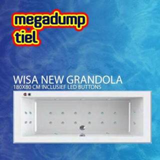 👉 Wisa New Grandola whirlpool 180x80x60/65 cm inclusief LED buttons