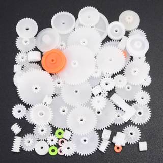 Shaft plastic kinderen 64 Kinds Single Double Layer Crown Worm Gears Motor Wheels M0.5 for Toys Robot DIY