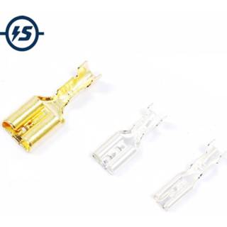 👉 F-connector 100Pcs/lot 2.8/4.8/6.3 Female Spade Cable Wire Terminals Square Insert Connectors