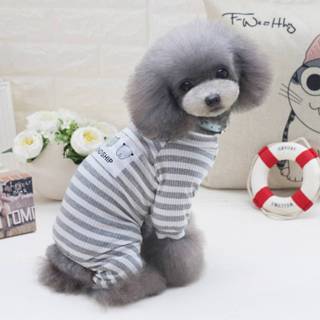 👉 Pyjama katoen m grijs 1 gestreepte voor honden