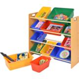 👉 Organizer kinderen Costway Toy Bin Kids Childrens Storage Box Playroom Shelf Drawer