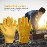 👉 Glove leather Heavy Duty Gardening Gloves Thorn Proof Work Waterproof Slim-Fit Reinforced Rigger Durable and Flexible