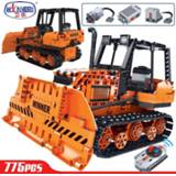 👉 Afstandsbediening Hipac 775pcs Technic Remote Control Engineering Truck Building Blocks City RC Bulldozer Car Bricks Sets Toys For Children
