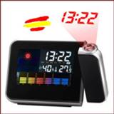 👉 Thermometer CLOCK Digital LED Color Projector LCD alarma
