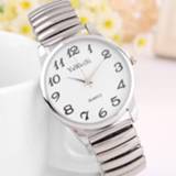 👉 Watch steel vrouwen Women's Analog Quartz Dress Stainless Band Ladies Strap Elastic Telescopic Gift Clock Fashion K9S3