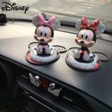 👉 Ornament 2020 New Disney Mickey Minnie Car Accessories Fashion Cute Cartoon Diamond Decoration Doll Toys