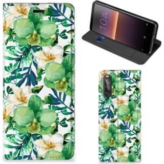 👉 Orchidee groen Sony Xperia 10 II Smart Cover 8720215248487