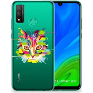 👉 Telefoonhoes Huawei P Smart 2020 Telefoonhoesje met Naam Cat Color 8720215272925