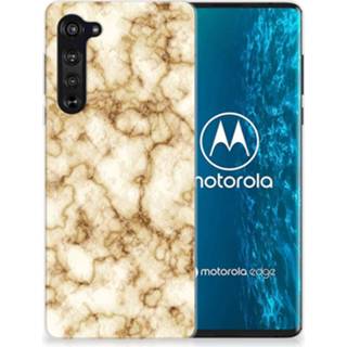 👉 Siliconen hoesje marmer goud Motorola Edge TPU 8720215290820