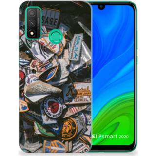 👉 Siliconen hoesje Huawei P Smart 2020 met foto Badges 8720215621068