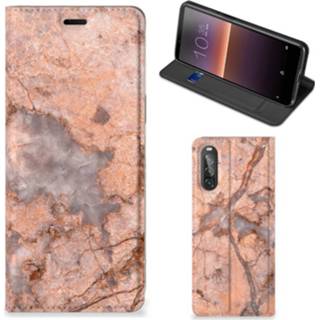 👉 Standcase oranje marmer Sony Xperia 10 II 8720215648027