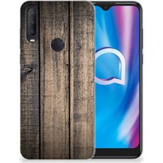 👉 Bumper hoesje Alcatel 1S (2020) Steigerhout 8720215570458