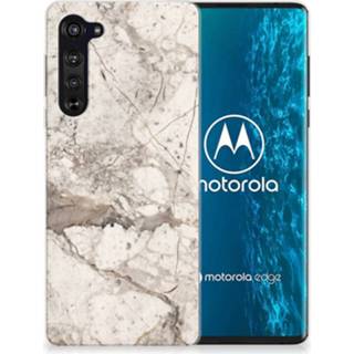 👉 Siliconen hoesje beige marmer Motorola Edge TPU 8720215593556