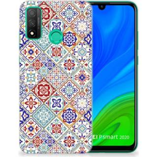 Siliconen hoesje Huawei P Smart 2020 TPU Tiles Color 8720215355796