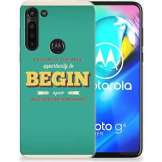 👉 Siliconen hoesje Motorola Moto G8 Power met naam Quote Begin 8720215363173