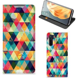 👉 OPPO Reno3 | A91 Hoesje met Magneet Geruit 8720215477788