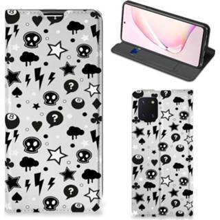 Zilver Mobiel BookCase Samsung Galaxy Note 10 Lite Silver Punk 8720215016963