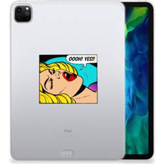 👉 Siliconen hoesje IPad Pro 11 inch (2020) Leuke Hoes Popart Oh Yes 8720215083644