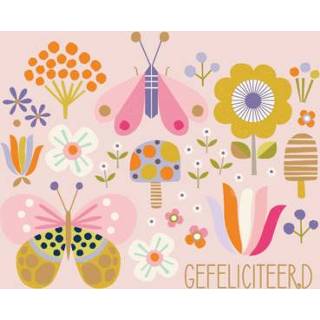 👉 Paperclip bloemen | Verjaardagskaart Gefeliciteerd