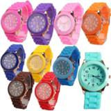 👉 Watch jelly silicon silicone meisjes jongens Girl Boy Quartz Wrist with Candy Color Watchband Round Dial WristWatch Students Lovers Watches Gift