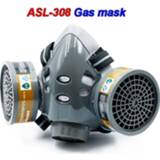 👉 Gezichtsmasker ASL-308 Facemask Respirator Gas Mask Filter Dust Protective Facepiece For Paint Spraying Anti-saliva breathing