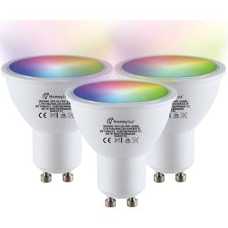 👉 A+ nederlands RGBWW kunststof Set van 3 GU10 38° SMART LED Lampen Wifi 5.5 Watt 400lm Dimbaar 7439628494411